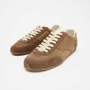 Zara Brown Suede Women's Sneakers